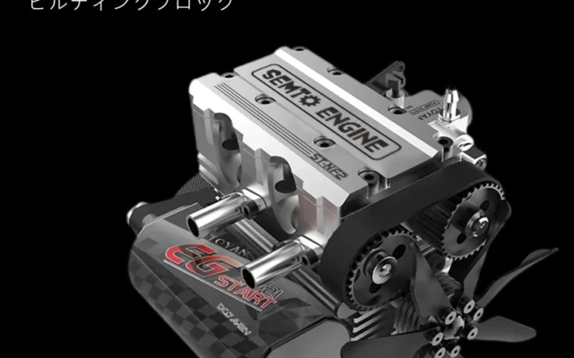銀色の金属ボディで組み上げる7cc直列2気筒！SEMTO「ST-NF2／FS-L200AC」シルバー特別限定版がBLDBから登場
