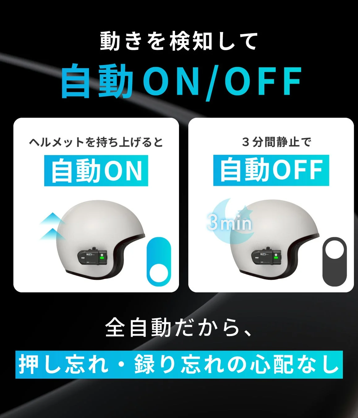 動きを検知して自動ON/OFF