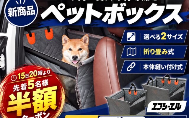 【半額キャンペーン】先着5名様限定 エフシーエルから愛犬とのドライブを快適にするペットボックスが新登場